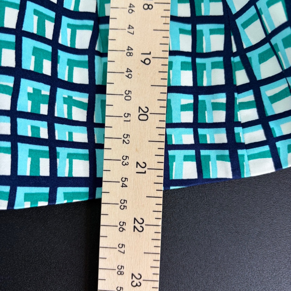 Kate Spade Teal and Black Checkered Blouse Size S - Picture 11 of 11